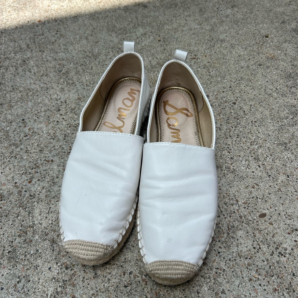 Sam Edelman Cream Espadrille Flats